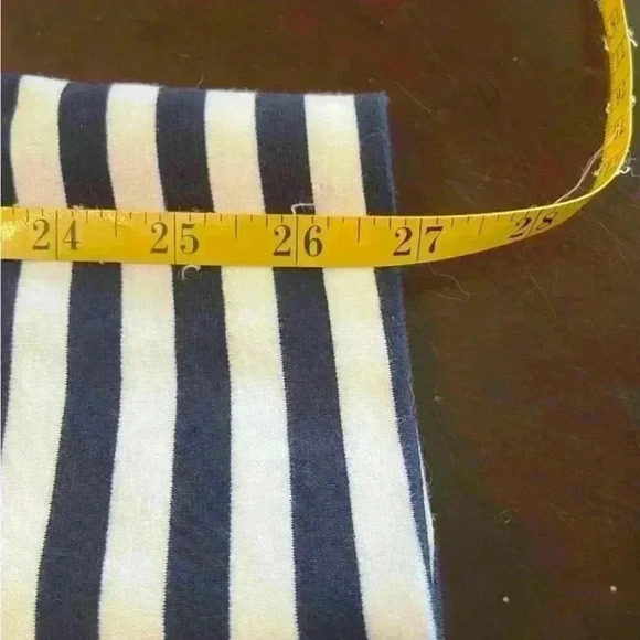 Lane Bryant Navy & White Striped Asymmetrical Zip Blazer Jacket Size 26 Business - Picture 8 of 9